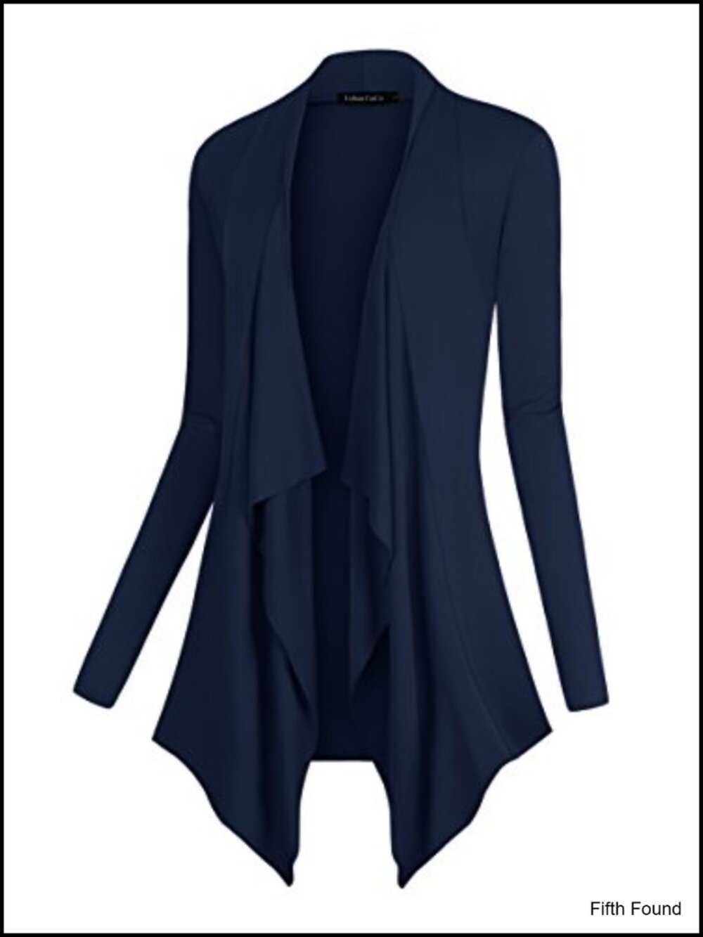 Drape Front Open Cardigan Long Sleeve Irregular Hem Asymmetrical Sweater
